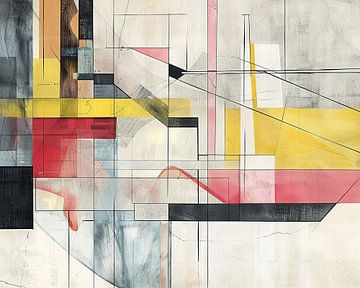 Bauhaus Japandi Abstract | Modern abstract van Kunst Kriebels