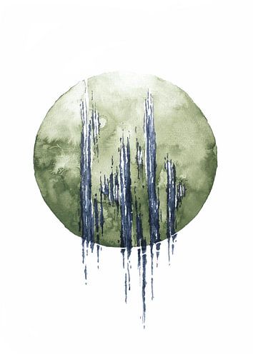 Groene aquarel