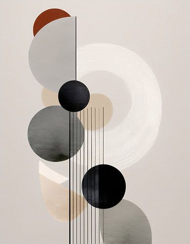 Composition abstraite de style Japandi
