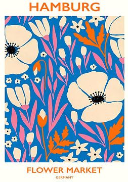 Bloemenmarkt HAMBURG van Steven Kingsbury