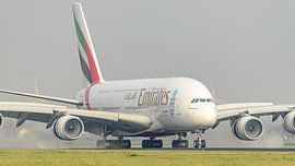 Avion de ligne Airbus A380 d'Emirates.