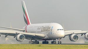 Emirates Airbus A380 Passagierflugzeug.