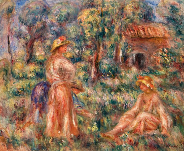 Renoir, Junge Mädchen in einer Landschaft (1918) von Atelier Liesjes