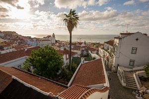 Lever du soleil à Lisbonne Portugal