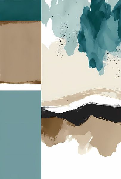 Teal Shades in Planes by Steinfox Art