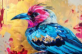 Oiseau abstrait réaliste et coloré sur Art & Soul Creations