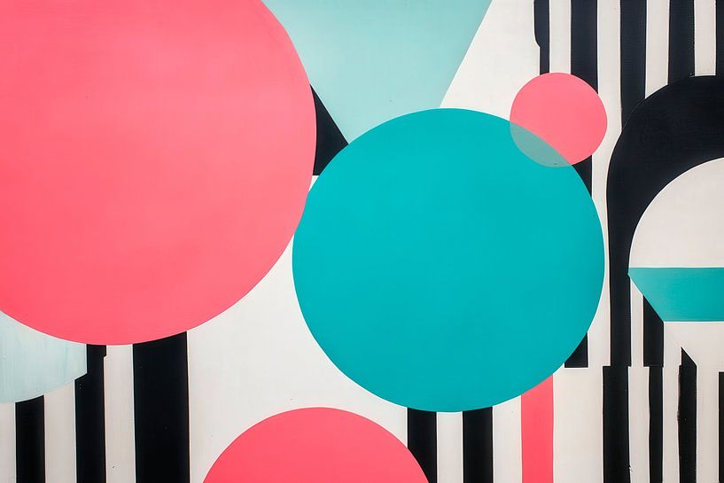 Geometric shapes in pastel colours by Poster Art Shop