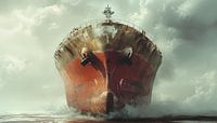 Altes Boot - Frachtschiff-Panorama von TheXclusive Art Miniaturansicht