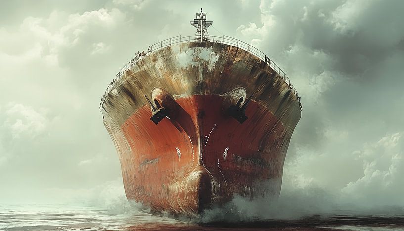Altes Boot - Frachtschiff-Panorama von TheXclusive Art