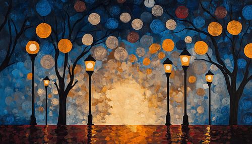 Licht in het bos surrealistisch surrealisme panorama