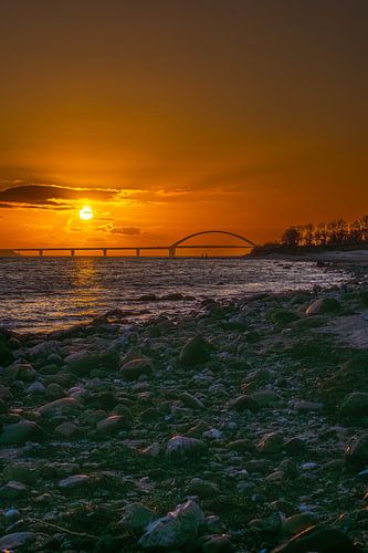 Ambiance du soir sur le Fehmarnsund sur Friedhelm Peters