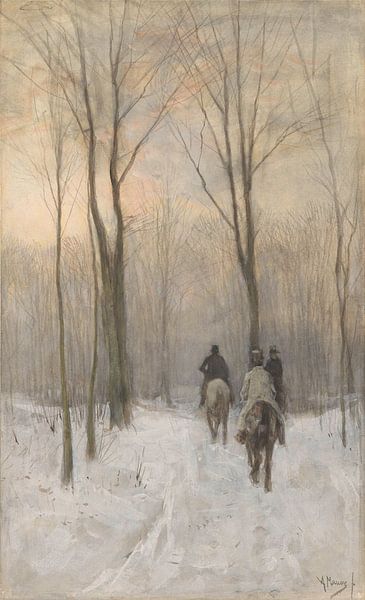 Reiter im Schnee des Waldes von Den Haag – Anton Mauve von Rebel Ontwerp