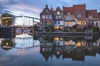 As night falls in Enkhuizen