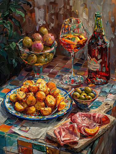 Spaanse tapas en rode wijn