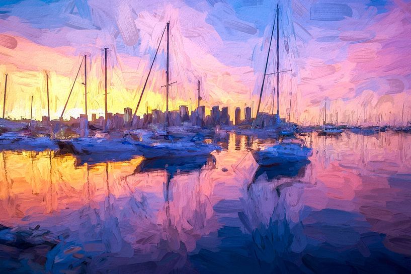 So Many Colors In San Diego - Painterly Style by Joseph S Giacalone Photography
