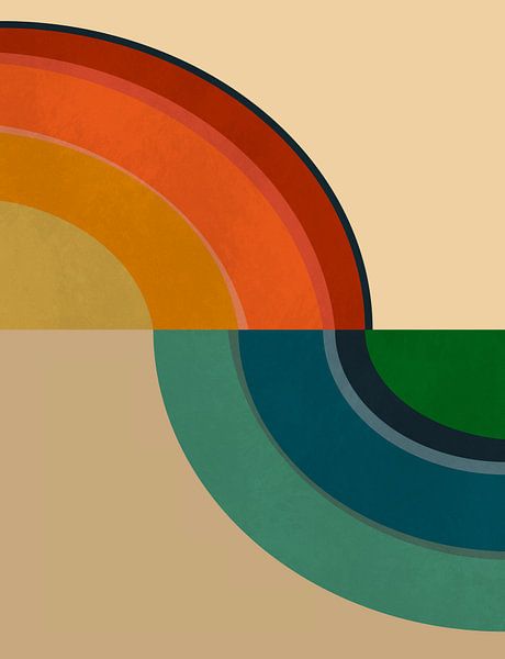 Half circles of color by Angel Estevez