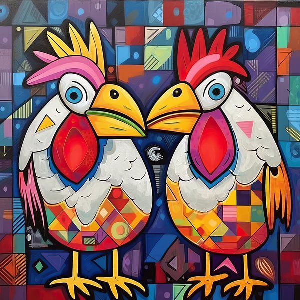 Peindre des poulets colorés | Des amis au bec joyeux par La collection ARTEO