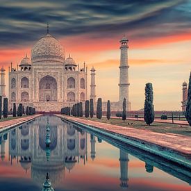 Lever de Soleil sur le Taj Mahal sur Manjik Pictures