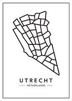 Utrecht from above - abstract lines with character