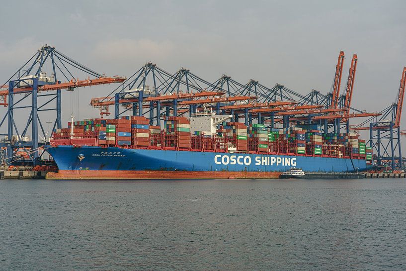 Cosco Shipping CSCL Pacific Ocean container ship. by Jaap van den Berg