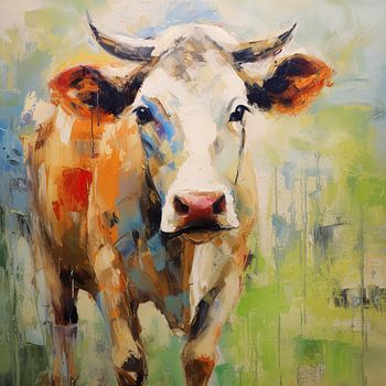 Painting Cow - Abstract Cow painting