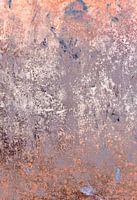 Rustige ochtend. Minimalistische abstracte kunst in roze, licht violet, oranje en bruine pastelkleur