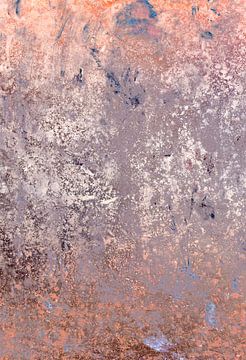 Calm morning. Minimalist abstract art in pink, pale violet, orange and brown pastel colors by Dina Dankers