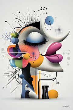 kunstachtige en grappige whimsical karikatuur van Gelissen Artworks