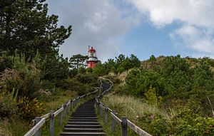 Leuchtturm auf dem Gipfel der Vlieland Firebone Düne