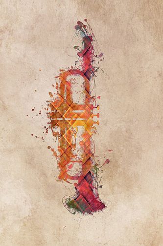 Trompet muziekinstrument kunst #trompet