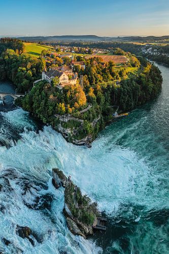 Rhine Falls at Schaffhausen at sunset