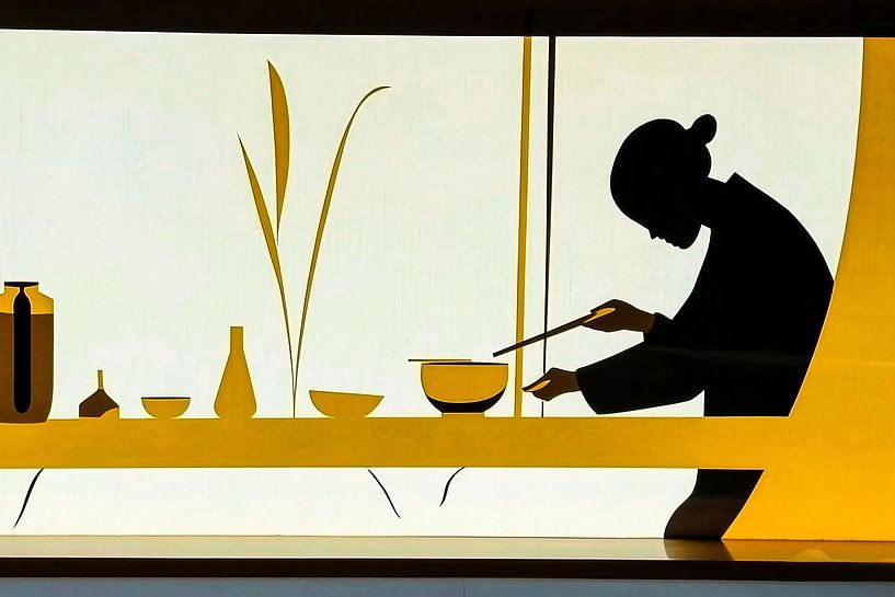 Minimalist cooking with silhouettes by Imperial Art House