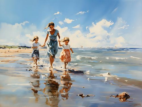 kinderen aan zee met Jozef Israëls