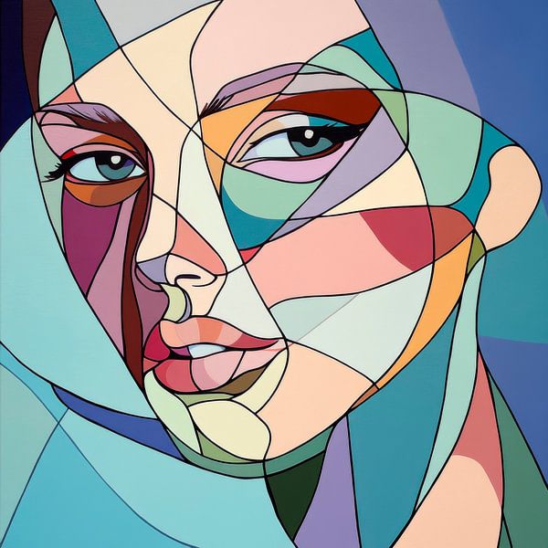 Modern facial geometry by Poster Art Shop