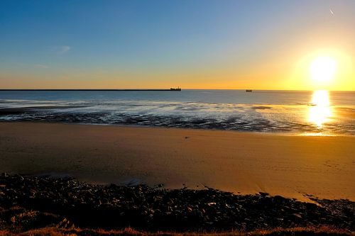 Zonsondergang aan de Côte d'Opale