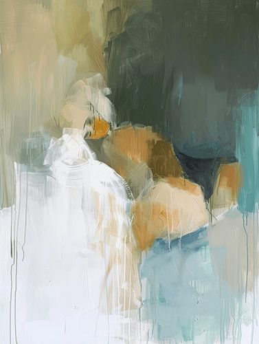 Modern abstract in Japandi en wabi-sabi stijl