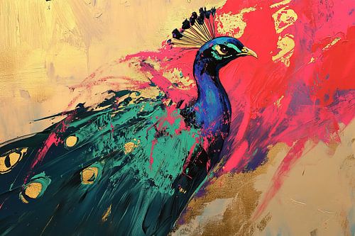 Tuin Moderne Pauw in Kleuren