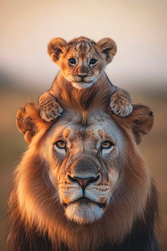 Famille de lions