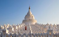Monk at the Hsinbyume Pagoda by Antwan Janssen thumbnail