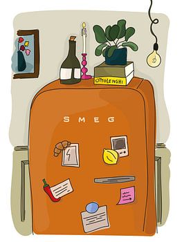 Impression cuisine - Réfrigérateur Smeg - Illustration