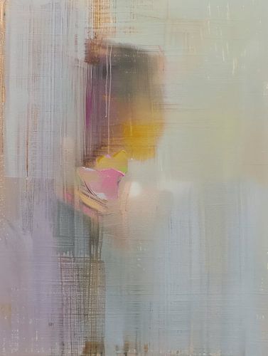 Modern abstract in pastelkleuren