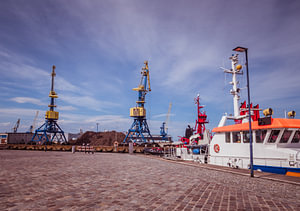 Hafen von Rostock an der Ostsee