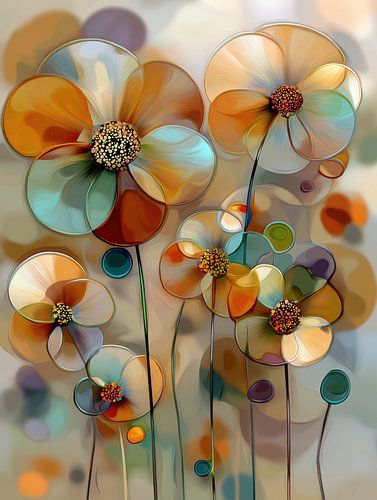 Bloemenpracht in abstractie