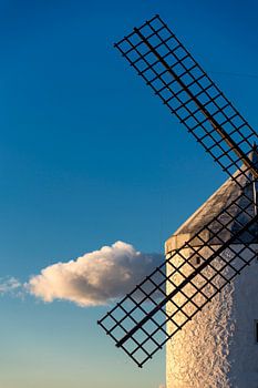 Historical windmill of Don Quixote, in La Mancha (Spain).