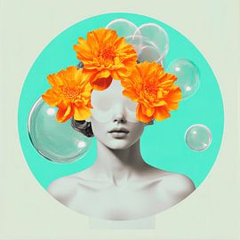 Blumen und Blasen von Poster Art Shop