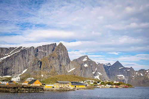 Vissersdorp op de Lofoten, Noorwegen