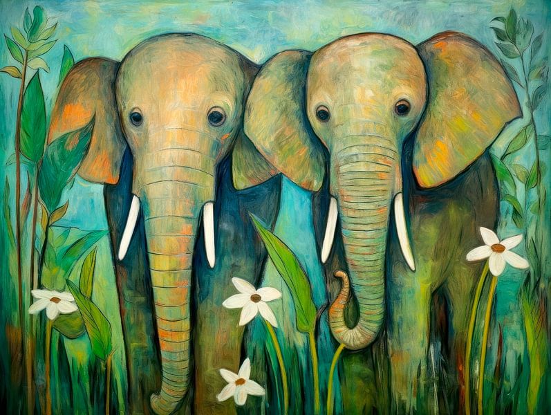 Elephants by Jutta Maria Pusl