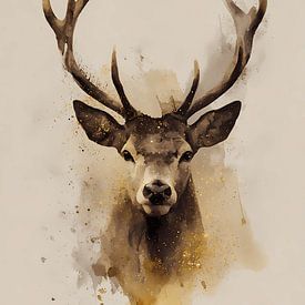 Hirschporträt von IamHome Studio