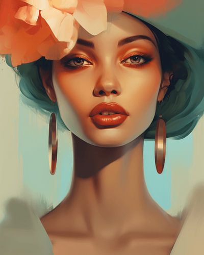 Portrait of a woman, modern style