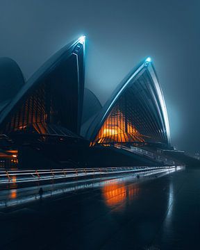 Sydney bij nacht van fernlichtsicht